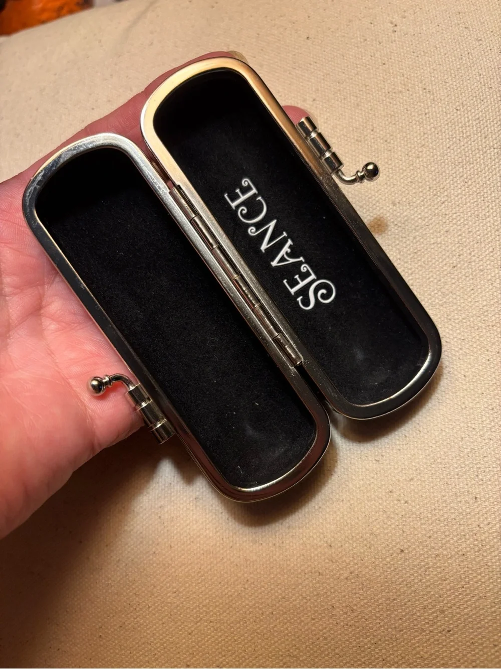 Seance Black Velvet Jeweled Compact